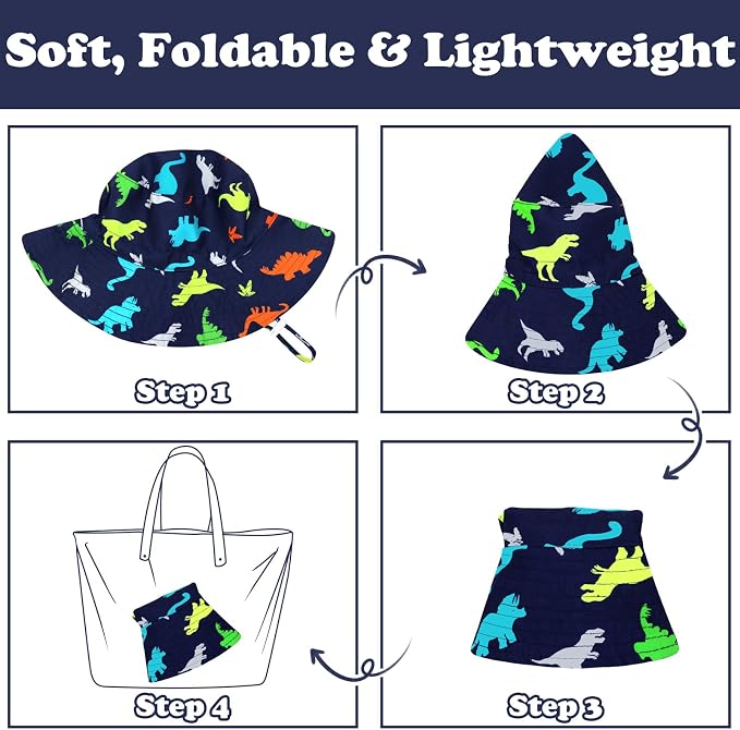 Sarfel Baby Sun Hat Summer Baby Boy Hats UPF 50+ Sun Protection Toddler Hat - Image 6