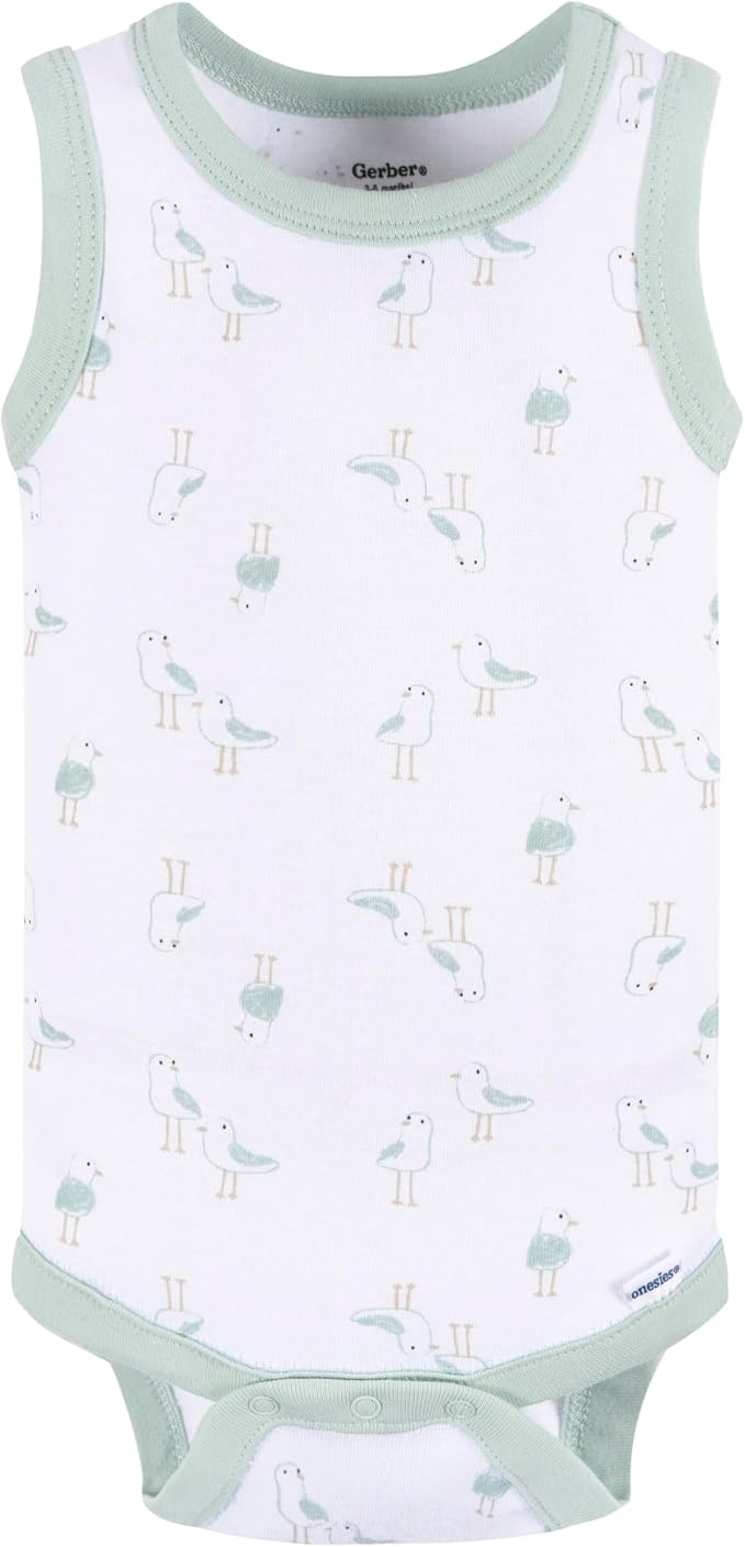 Gerber Baby Boys Multi-Pack Sleeveless Onesies Bodysuit - Image 3