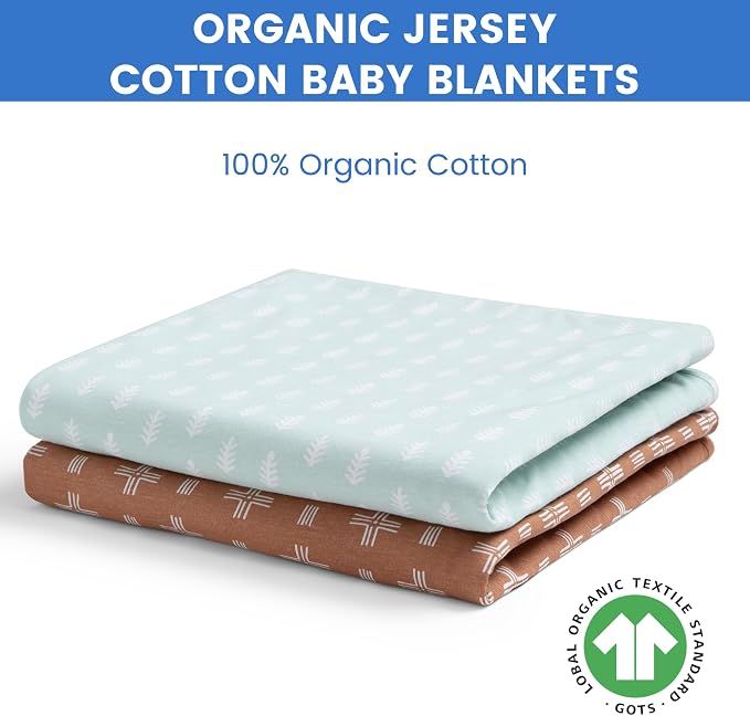 Delta Children 100% Organic Jersey Cotton Baby Receiving Blankets - Image 4