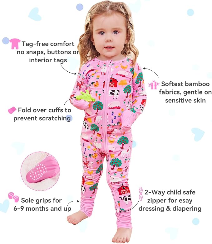 babee Reshinee Viscose derived from bamboo Baby Pajamas Convertible Footie - Image 2