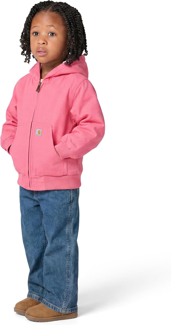 Carhartt Baby Girls Zip-Up Jacket | Polyester Blend | Fuzzy Polyester Body And - Image 5