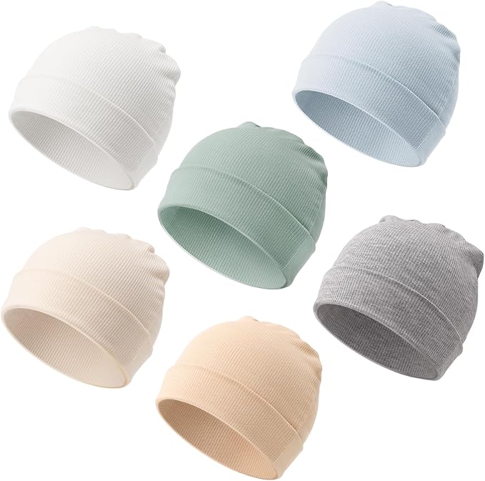 DRESHOW BQUBO 6 Pack Baby Newborn Hats Set by DRESHOW