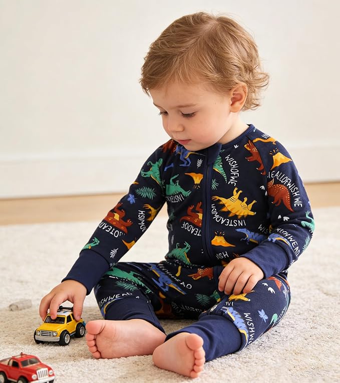 Baby Viscose of Bamboo Convertible Footie Pajamas - Image 2