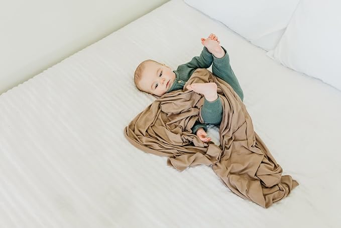 Copper Pearl Swaddle Blankets for Newborns | Soft Stretchy Receiving Blankets - Image 4