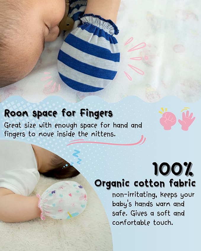Baby Mittens No Scratch, Newborn Gloves 0-6M, Registry Essential - Image 4