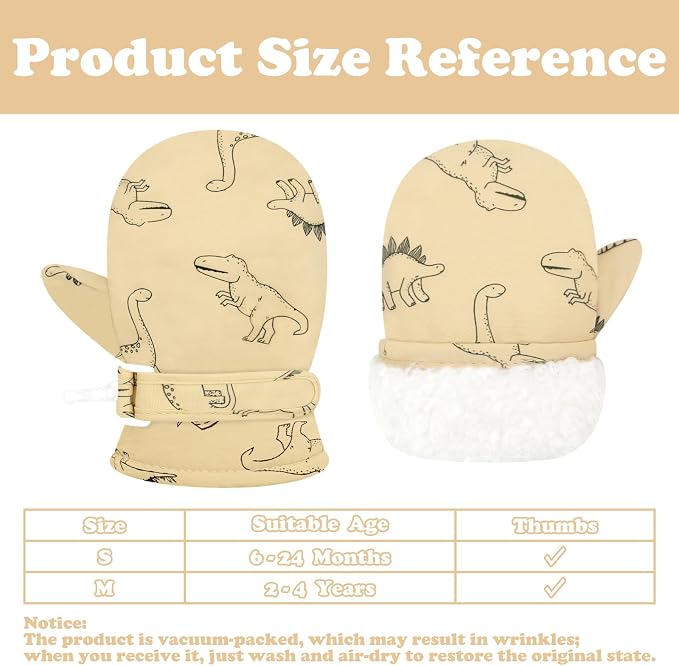 Sarfel Toddler Mittens Waterproof Toddler Gloves Baby Winter Mittens Toddler - Image 6
