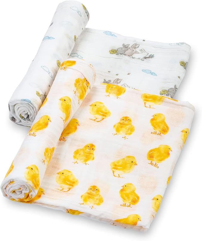LollyBanks Baby Swaddle Blankets, 100% Organic Cotton Muslin Baby Blanket | 2 by LollyBanks