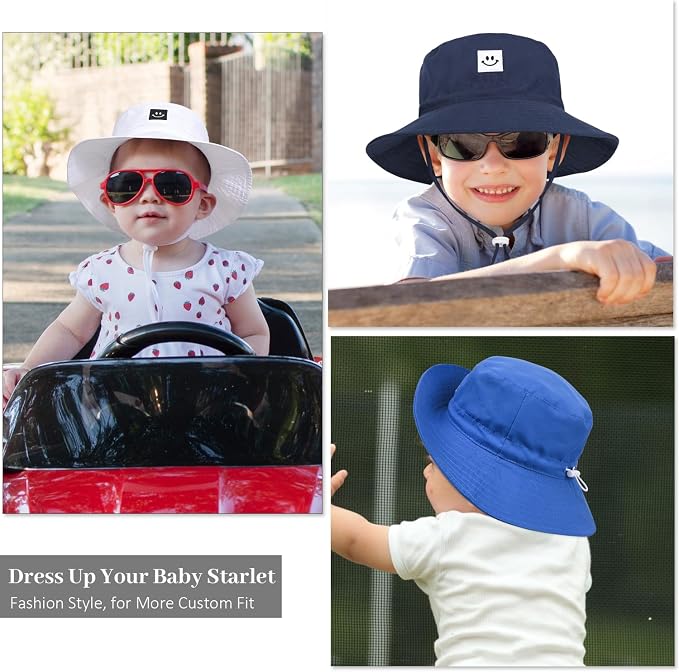 Baby Toddler Sun Hat, Kids Summer UPF 50+ Foldable Beach Bucket Hat - Image 7