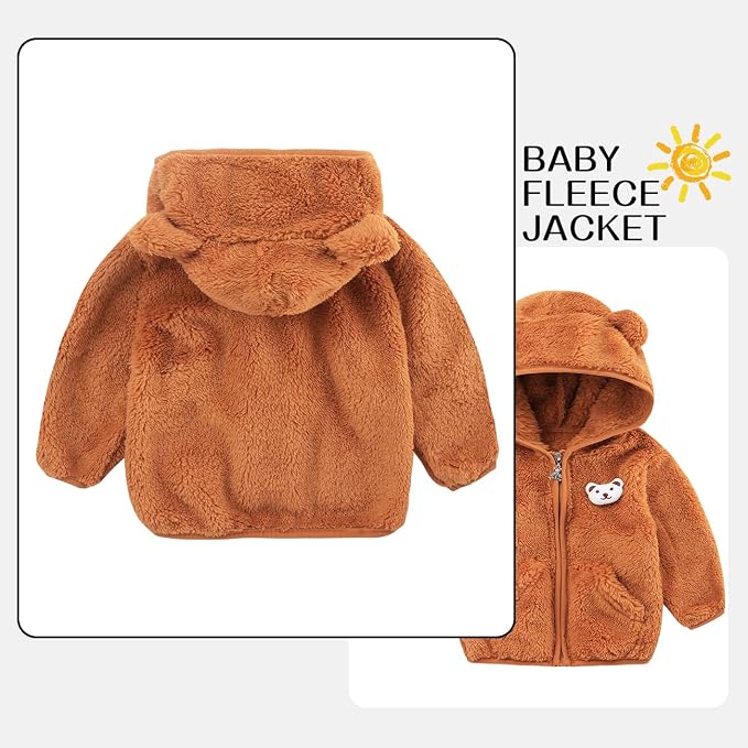 Baby Boy Fleece Jacket Girl Winer Clothes Coat - Image 2