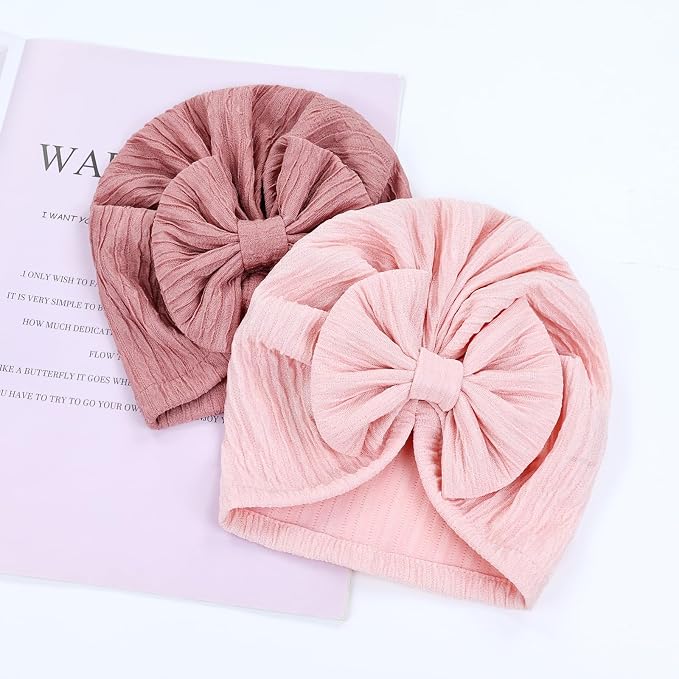Cinaci 4 Pieces Baby Girls Turban Hats - Image 7