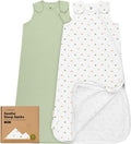 2-Pack Organic Baby Sleep Sacks, 100% Cotton 0.5TOG by KeaBabies