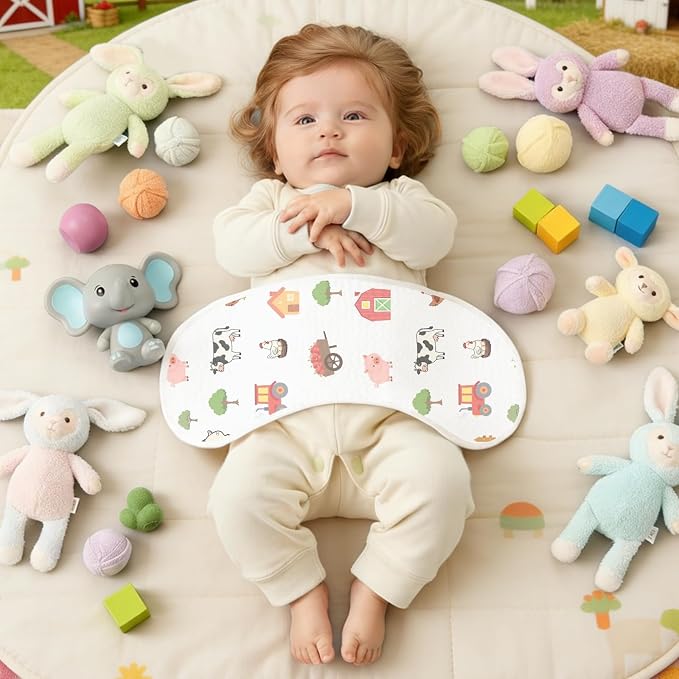 6 Pack Farm Burp Cloths Baby Boys Girls - Image 3