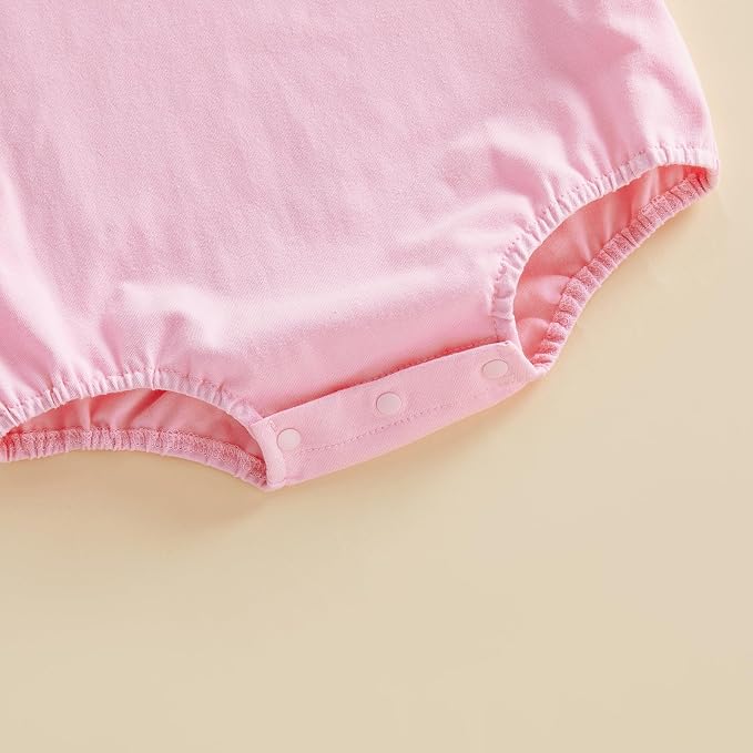 Baby Boy Girl Bubble Romper Short Sleeve Collar Summer Bodysuit - Image 6