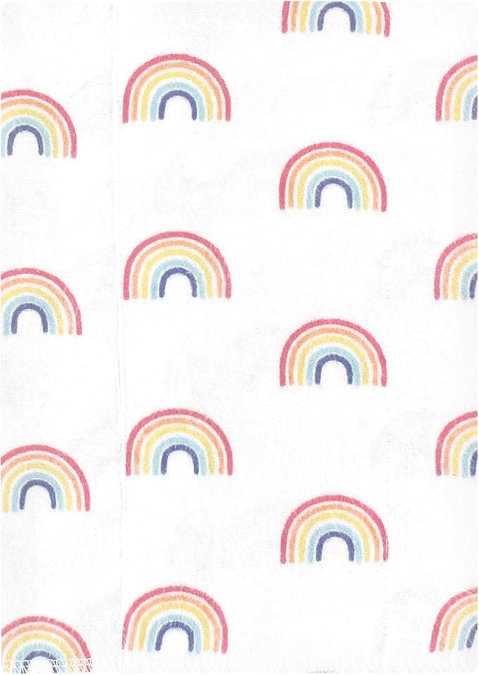 Luvable Friends Hudson Baby Flannel Burp Cloths 7pk, Sweet Rainbow - Image 2