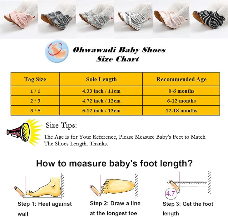 Ohwawadi Infant Baby Slippers Girls Boys Booties Warm Baby Socks Shoes Newborn - Image 4