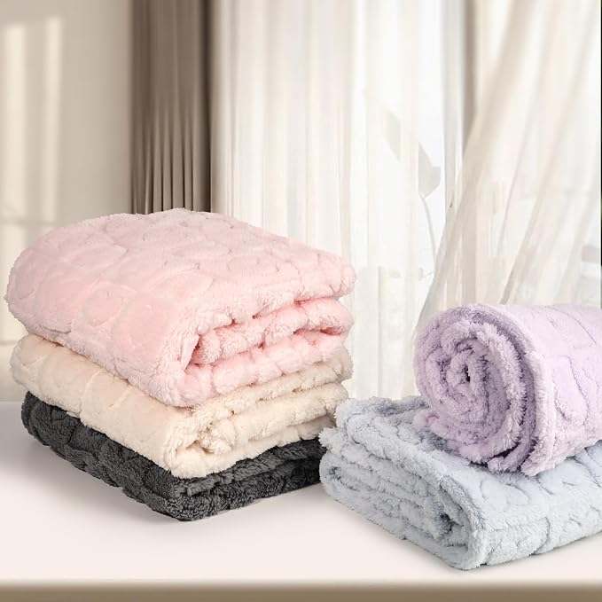 5 Pcs Baby Blanket Heart Checkered Ultra Soft Gift-Ready Plush - Image 6
