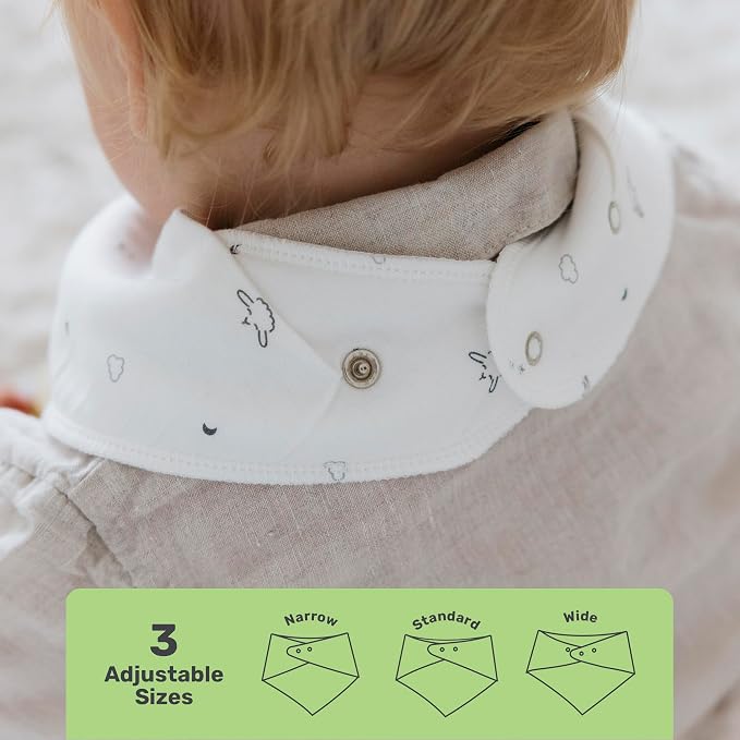 Cotton Bandana Bibs for Babies, Absorbent Drool Bibs for Feeding & Teething - Image 6