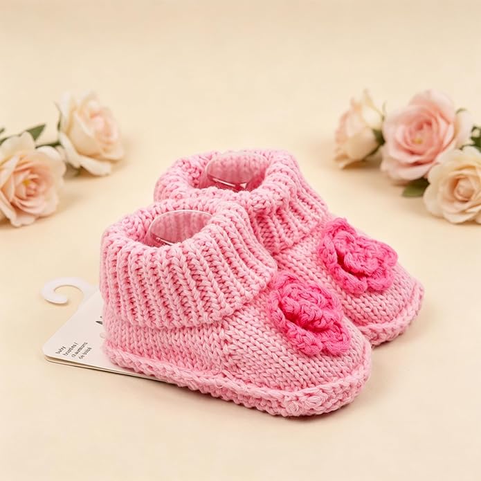 Infant Baby Boys Girls Knitted Booties Soft Cute First Walking Socks Shoes | - Image 2