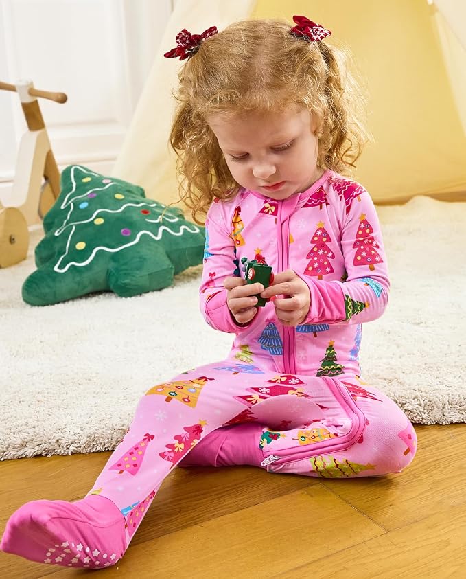babee Reshinee Viscose Derived from Bamboo Baby Footie Pajamas Convertible - Image 9
