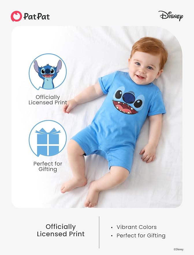Disney Baby Boy's 2-Piece Romper and Sun Hat Outfit Set Newborn to Infant - Image 3