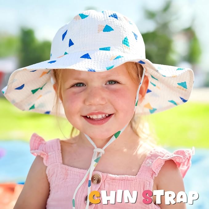HONGTEYA Baby Sun Hat Wide Brim Adjustable Toddler Beach Bucket Hat | Soft - Image 4