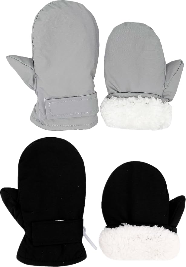 Toddler Gloves Kids Mittens Winter Warm Lined Fleece Gloves Waterproof Snow by Slivery+Color