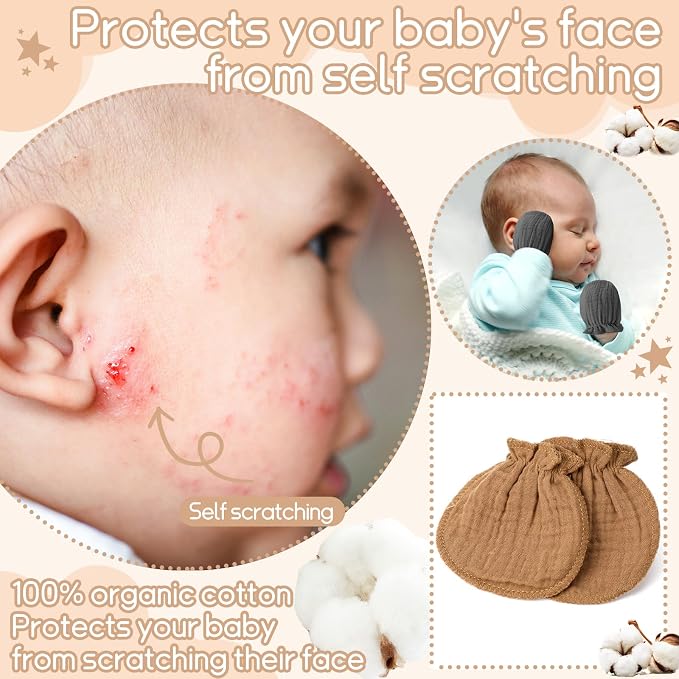 Baby Mittens Newborn No Scratch 0-6 Months - Image 3