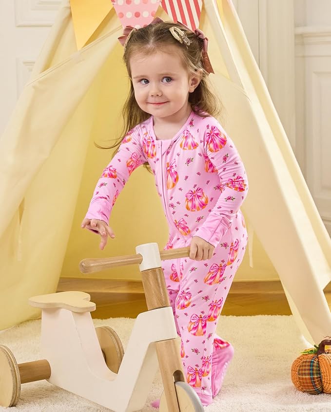 babee Reshinee Viscose Derived from Bamboo Baby Footie Pajamas Convertible - Image 3