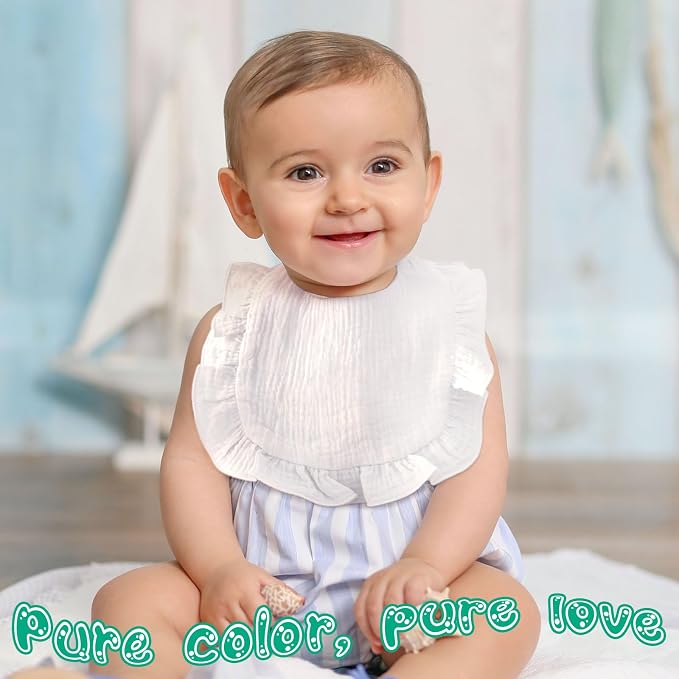 Organic Cotton Muslin Baby Bibs - Image 2