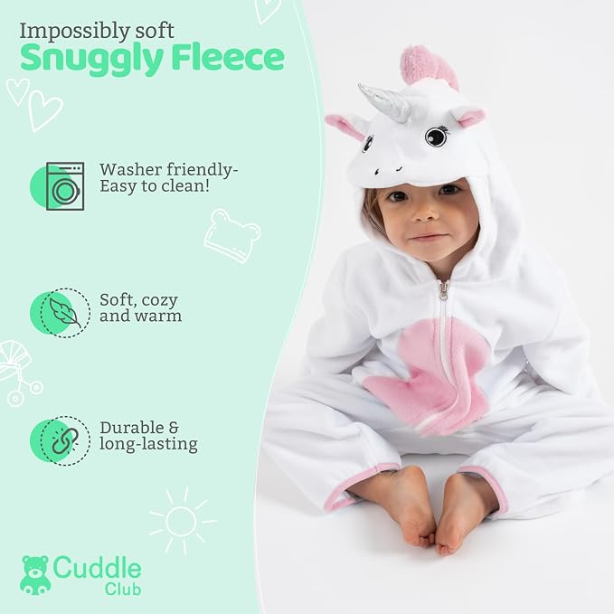 Cuddle Club Fleece Baby Bunting Bodysuit Hoodie, Newborn - Image 2