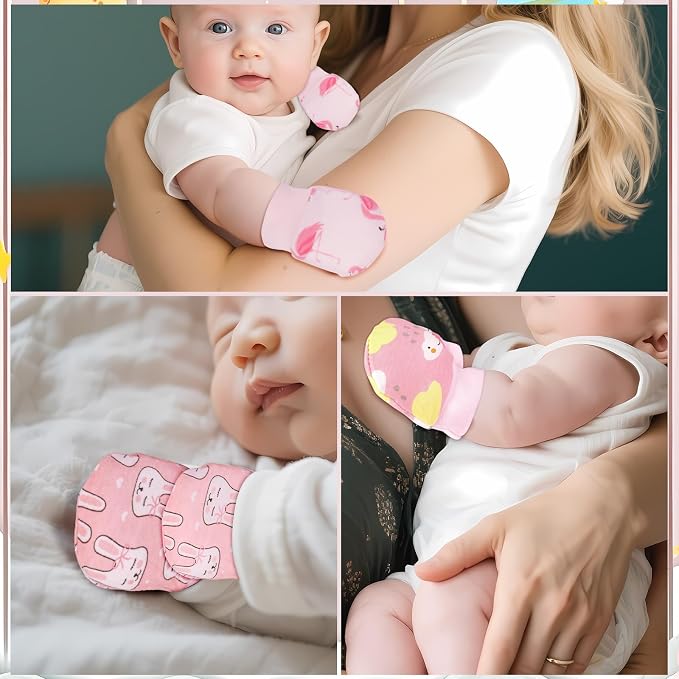 No Scratch Baby Mittens, Newborn Infant Toddler Mittens | Soft Elastic Wrist - Image 5