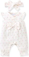 Renotemy Newborn Baby Girl Clothes Romper Summer Outfits Preemie-18Months | by Renotemy