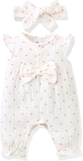 Renotemy Newborn Baby Girl Clothes Romper Summer Outfits Preemie-18Months | by Renotemy