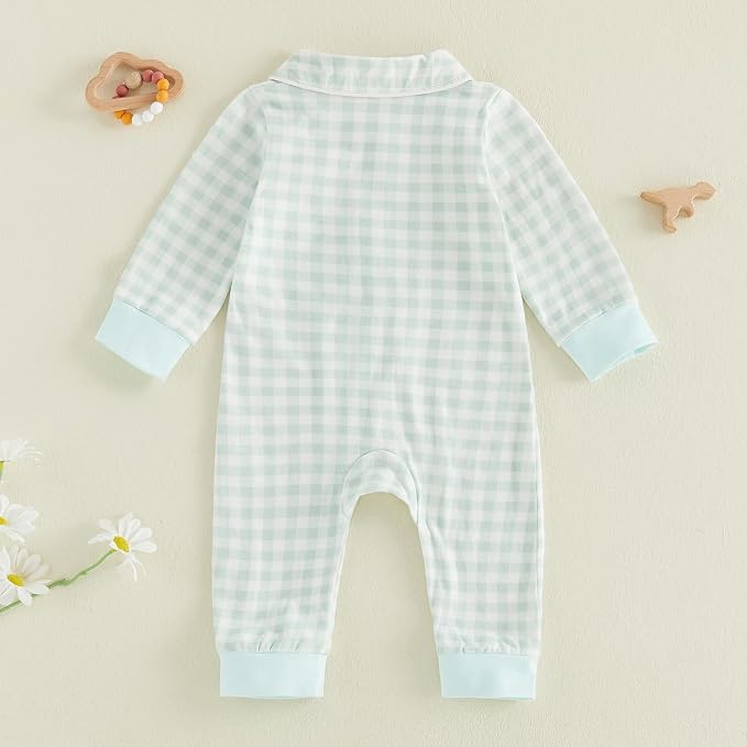 Seyurigaoka Newborn Baby Boy Girl Romper Long Sleeve Zipper Jumpsuit - Image 7