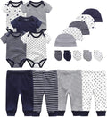 Kiddiezoom Unisex Baby Layette Essentials Giftset Clothing Set 19-Piece For Newborn Baby