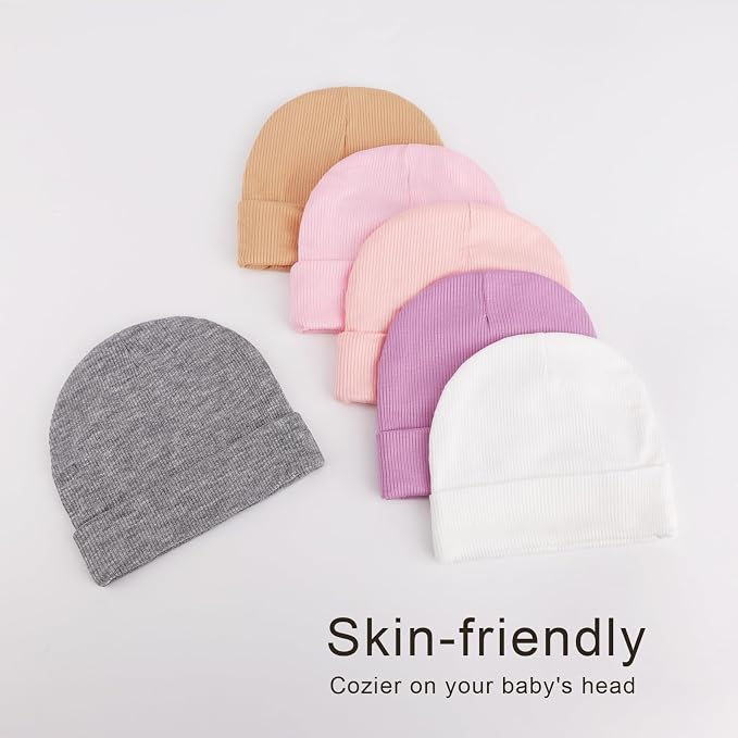 DRESHOW BQUBO 6 Pack Baby Newborn Hats Set - Image 7