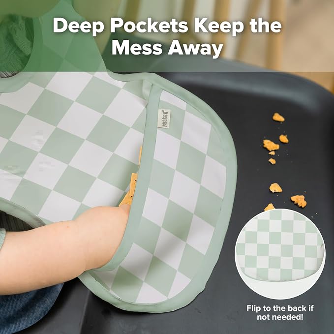haakaa Waterproof Baby Bibs for Eating 2pcs for 6-24M - Image 6