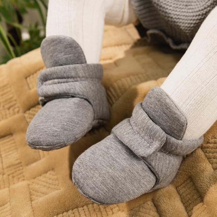 Sawimlgy Newborn Infant Baby Girl Boy Cotton Booties Stay On Sock Slippers Soft - Image 2