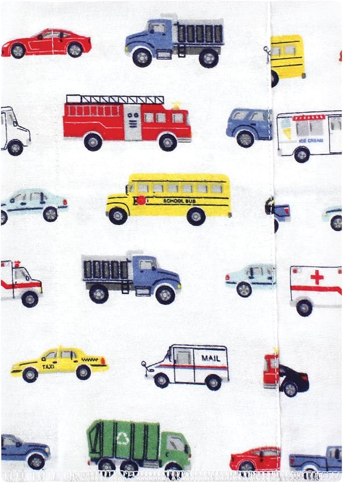 Luvable Friends Hudson Baby Flannel Burp Cloths 7pk, Travel Adventures - Image 2