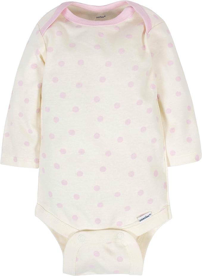 Gerber Baby Girls' 6-pack Long-sleeve Onesies Bodysuits - Image 8