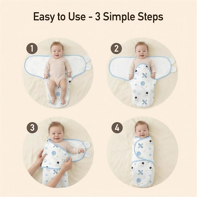 GLLQUEN BABY Swaddles for Newborns 0-3 Months, Adjustable & Easy Fastener | - Image 6