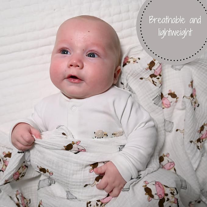 LollyBanks Baby Swaddle Blankets, 100% Organic Cotton Muslin Baby Blanket | 3 - Image 7
