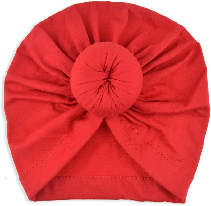 DRESHOW BQUBO 5 Pieces Newborn Baby Turban Hats Bow Baby Infant Beanie - Image 3