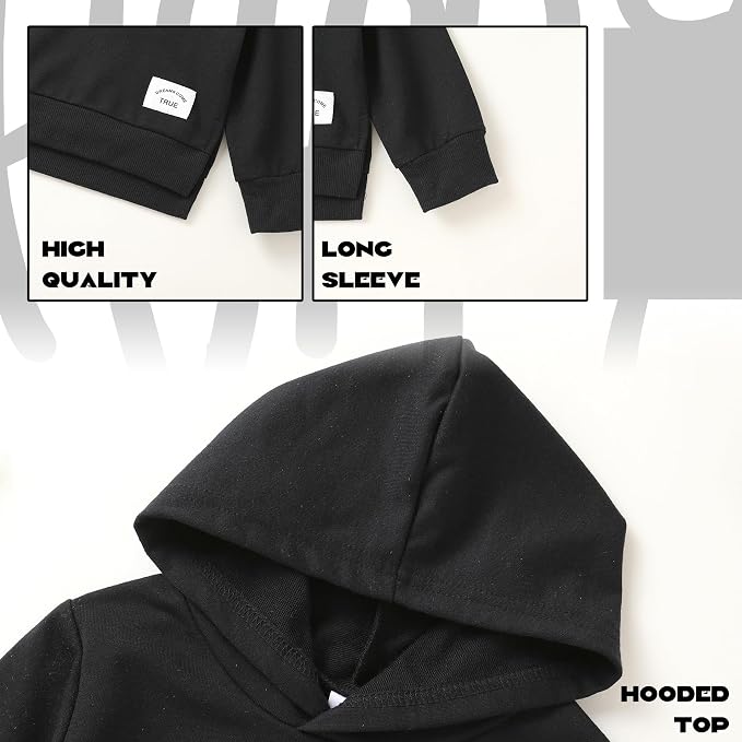 Happy Town Toddler Baby Boy Girl Sweatshirt Hoodie Pullover Fall Outfits Solid - Image 4