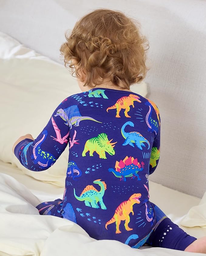 babee Reshinee Bamboo Viscose Baby Footie Pajama, Zipper Sleeper Boys Girls | - Image 2