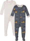 Gerber Baby Boys 2-Pack Footed Pajamas by Gerber