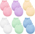 Syhood 6 Pairs Newborn Baby Mittens Cotton No Scratch Infant Gloves Elastic by Syhood