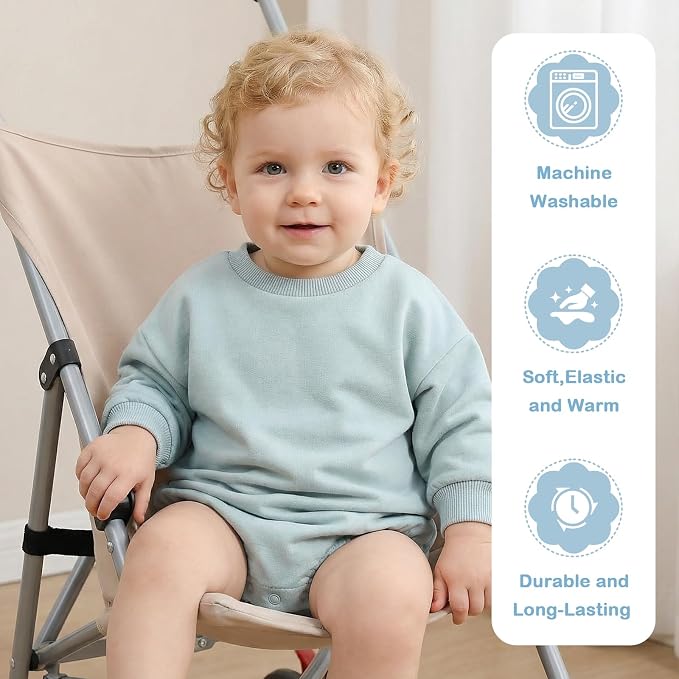 Bafeicao Baby Boy Girl Sweatshirt Romper Bubble Romper | Organic Cotton - Image 5