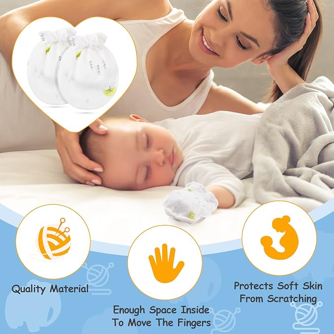 Geyoga 24 Pairs Newborn Baby Mittens No Scratch - Image 4