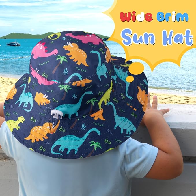 Baby Sun Hat Kids Summer Sun Protection Toddler Bucket Hat Wide Brim Adjustable - Image 6